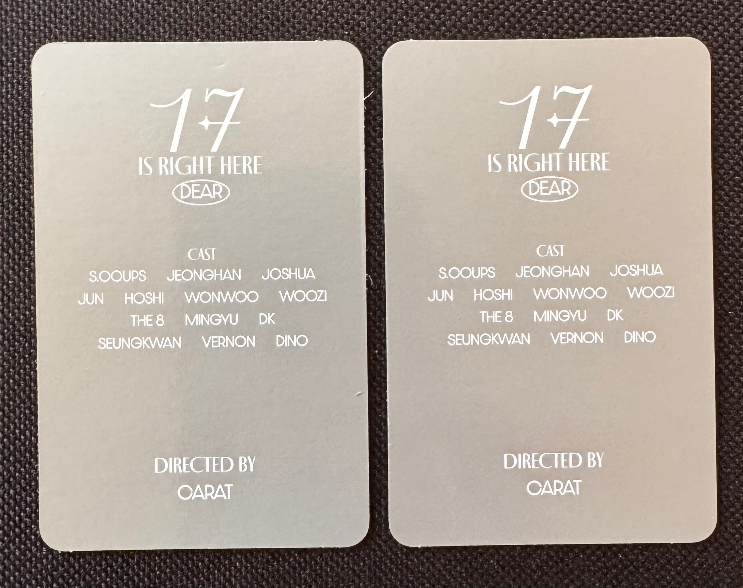 DK • 17 IS RIGHT HERE (Photocards)