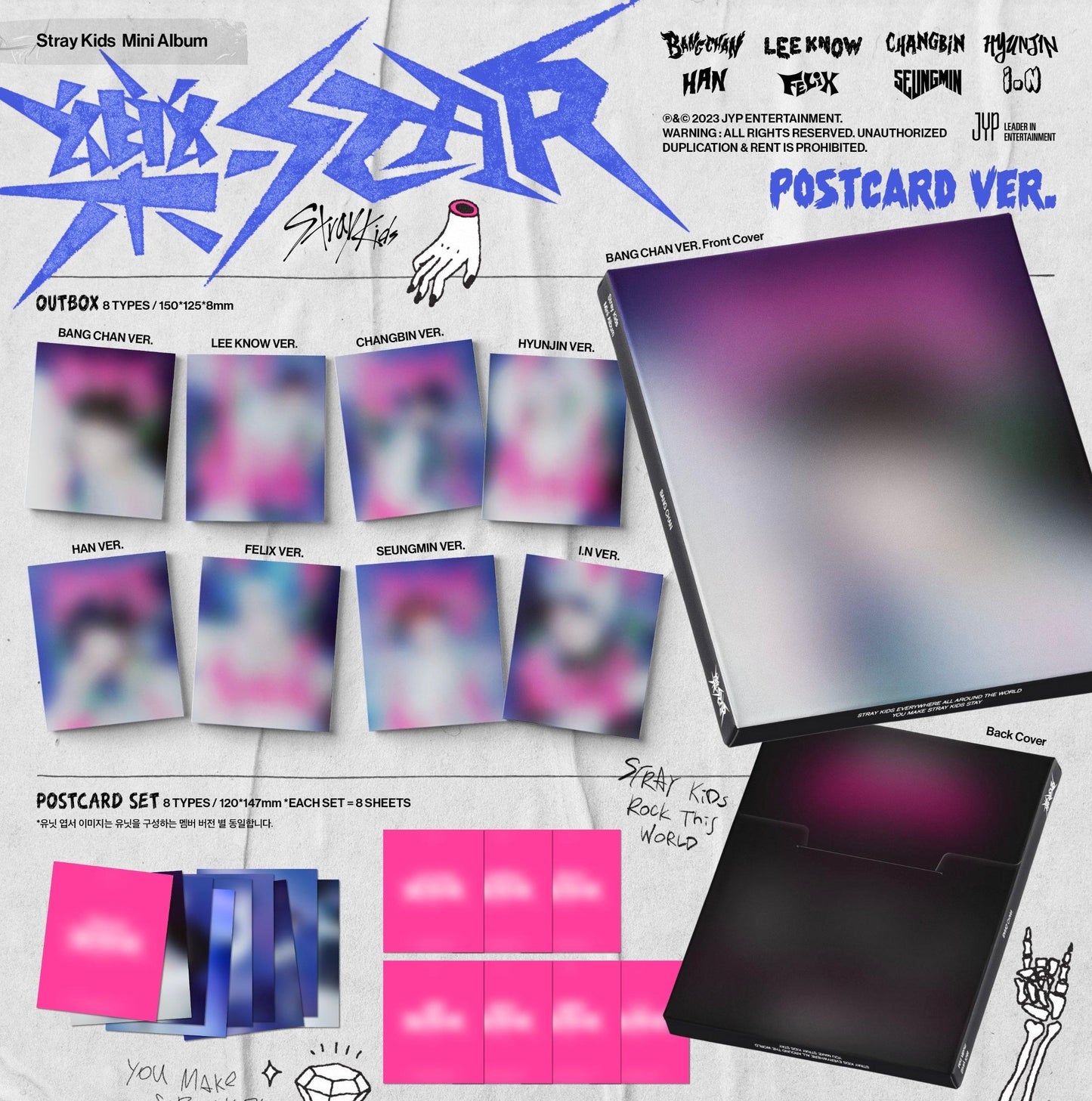 Stray Kids - ROCK-STAR (Postcard Ver.)