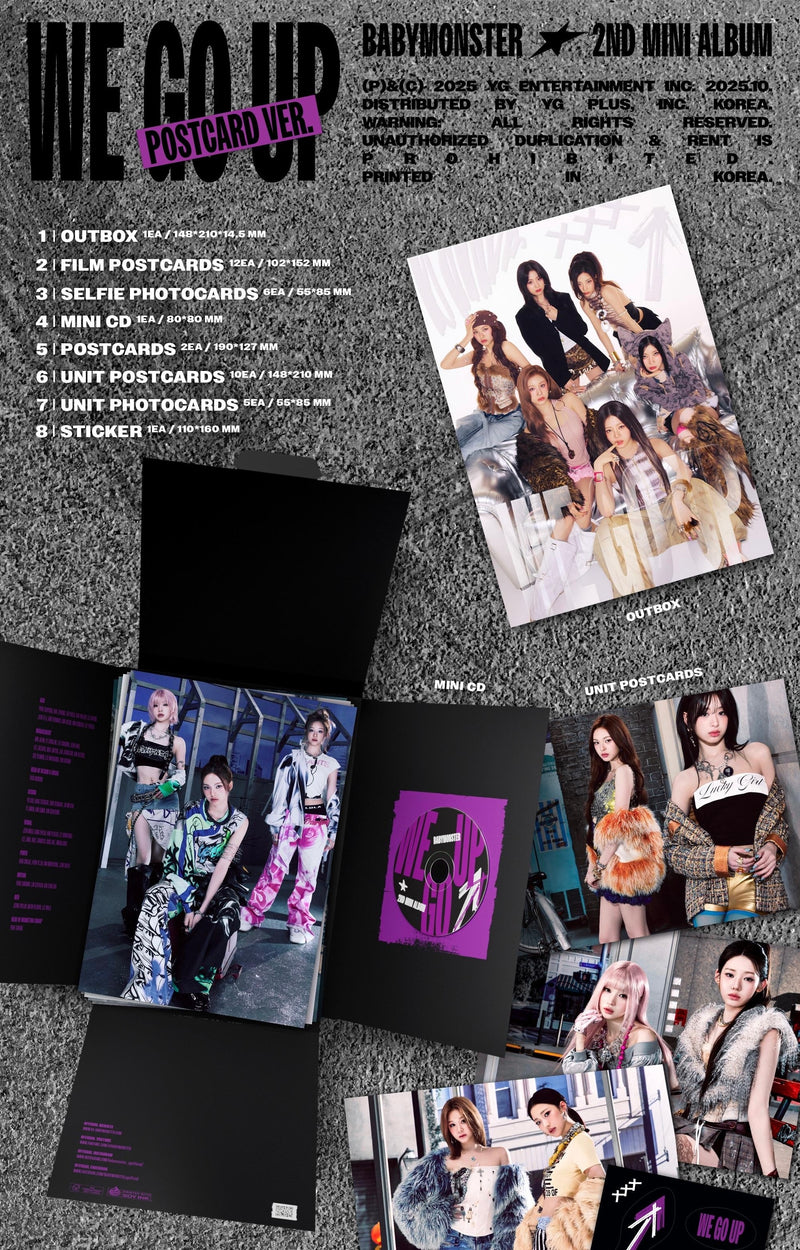 BABYMONSTER • WE GO UP (Postcard / Mini Beam Keyring) [PREORDER]
