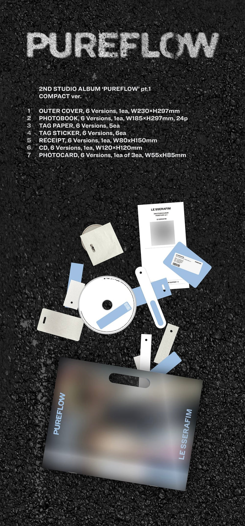 LE SSERAFIM • PUREFLOW pt.1 (Compact Ver.) [PREORDER]