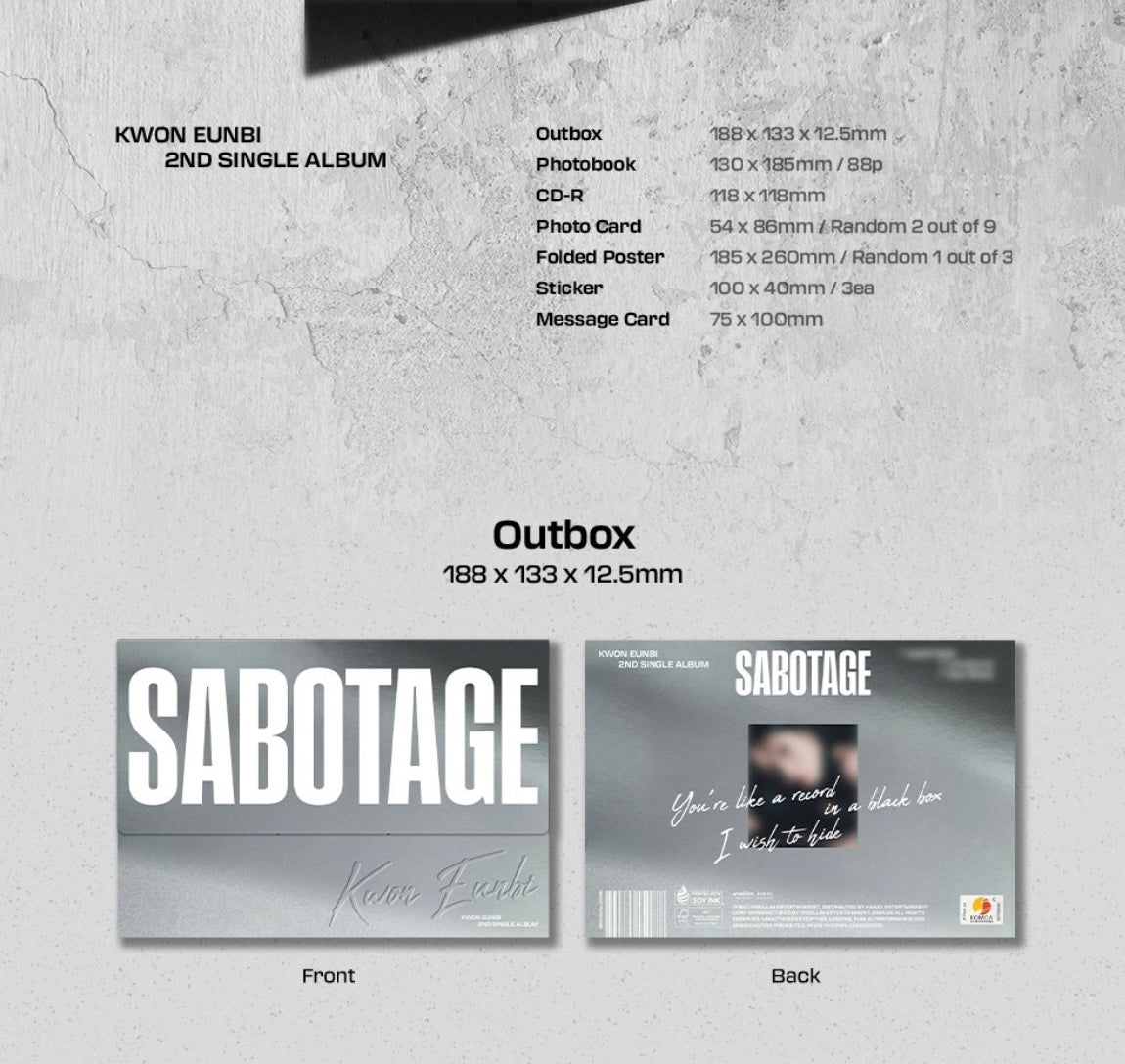 Kwon Eunbi • Sabotage