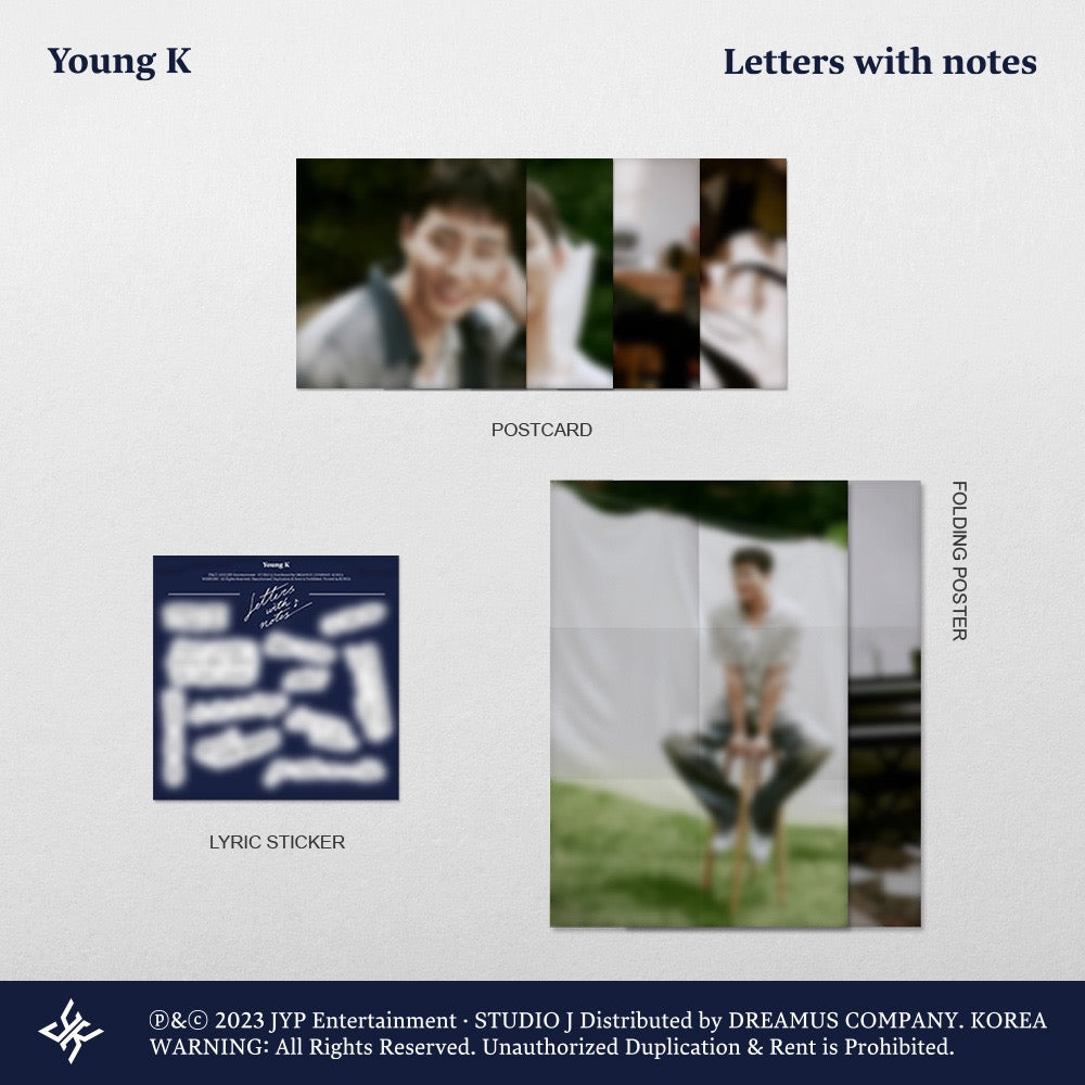 【新品未開封・まとめ売り】Young K Letters with notes Young K - Letters with notes | KPOPMART.COM