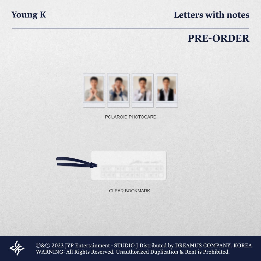 Young K • Letters With Notes | Kpop Moon
