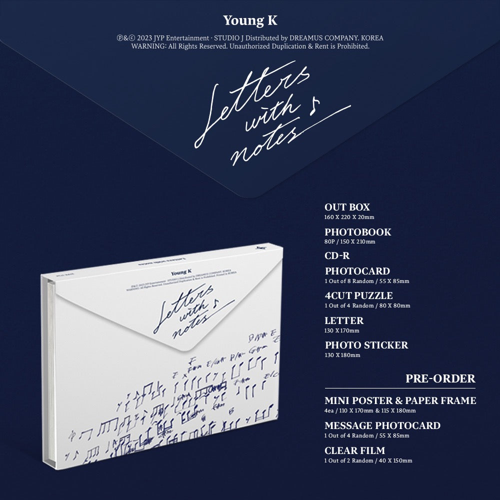 Young K • Letters With Notes | Kpop Moon
