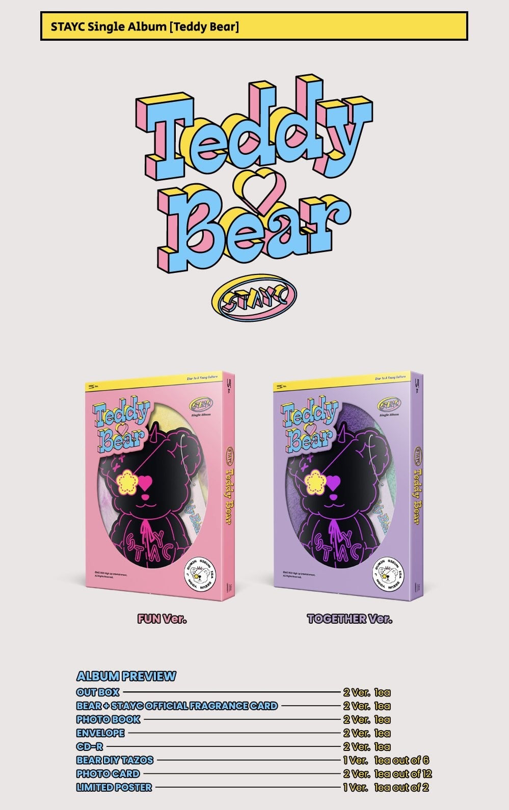 STAYC Teddy Bear Gift Edition K-POP | www.vinoflix.com